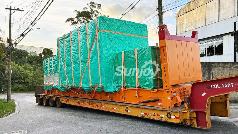 SJOY Machine Loading onto Shipping Container