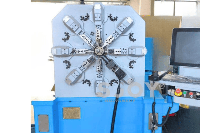 SJOY Camless Spring Machine With Wire Rotary SJFJ-1225RCNC - 12-16 axis CNC control, high precision for 0.3-2.5mm wire diameter