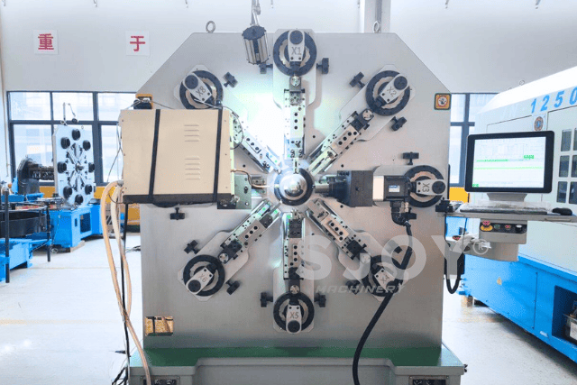 SJOY Camless Spring Machine With Wire Rotary SJFJ-1280RCNC - powerful forming capability for 3.0-8.0mm wire diameter