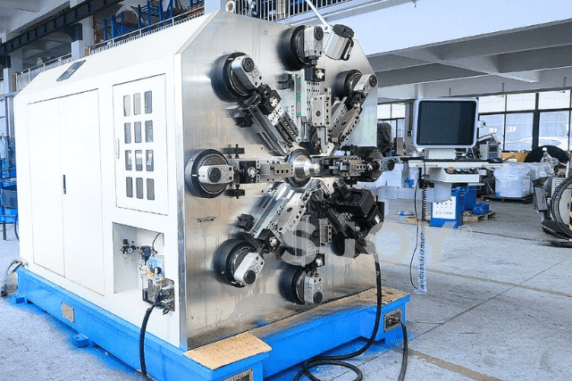 SJOY Camless Spring Machine With Wire Rotary SJFJ-1260RCNC - stable performance for 2.0-6.0mm medium wire diameter